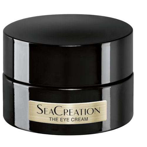 BABOR SeaCreation The Eye Cream in luxuriösem schwarzen Tiegel mit goldenem Label, hochwertige Anti-Aging Augencreme für eine glattere, straffere und sichtbar verjüngte Augenpartie.