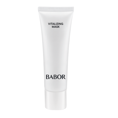 BABOR Vitalizing Mask in schlanker, weißer Tube, revitalisierende Gesichtsmaske für mehr Ausstrahlung, Frische und ein sichtbar belebtes Hautbild.